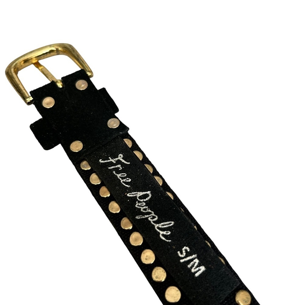 Free People Black Studded Suede Belt - Picture 2 of 10